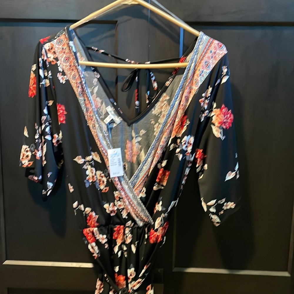 Brand new Black Floral Romper